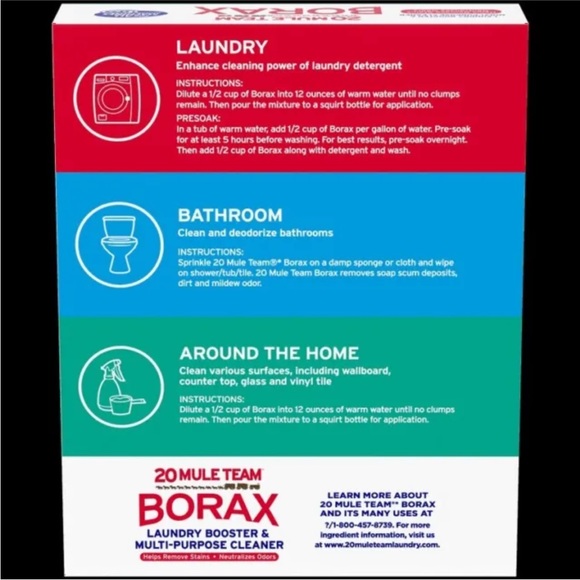 20 Mule Team All Natural Borax Detergent Booster Multi-Purpose Household Clean - Picture 3 of 8